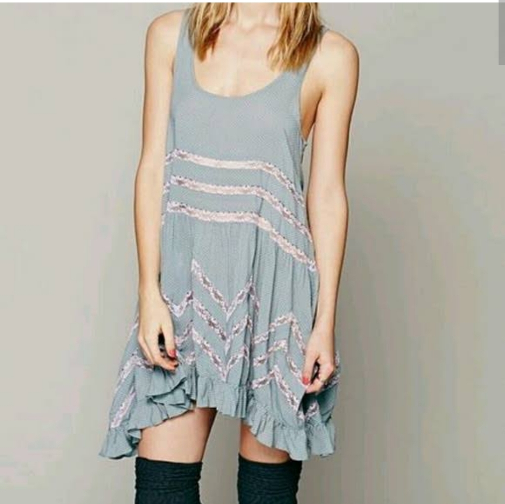 Free People trapeze slip dress